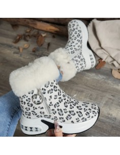 BOTAS PLATAFORMA ANIMAL PRINT BLANCAS 2