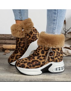 BOTAS PLATAFORMA ANIMAL PRINT MARRÓN