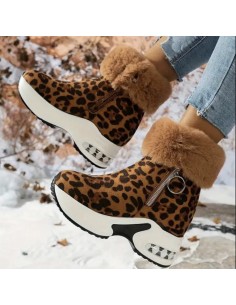 BOTAS PLATAFORMA ANIMAL PRINT MARRÓN 2