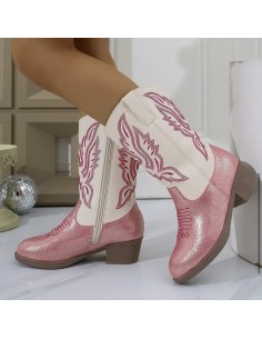 BOTAS COWBOY NIÑA ROSÉ