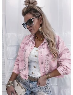 CHAQUETA VAQUERA ROSA PERLAS