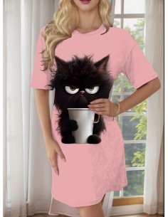 CAMISÓN ROSA GATO