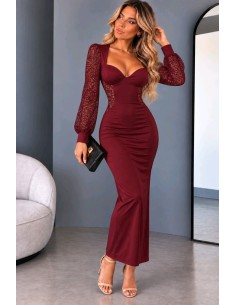 VESTIDO MIDI ENCAJE