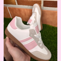 DEPORTIVA BLANCA FRANJA ROSA 2