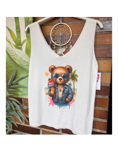 CAMISETA TIRANTES OSO Y HELADO