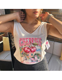 CAMISETA TIRANTES CEREZA